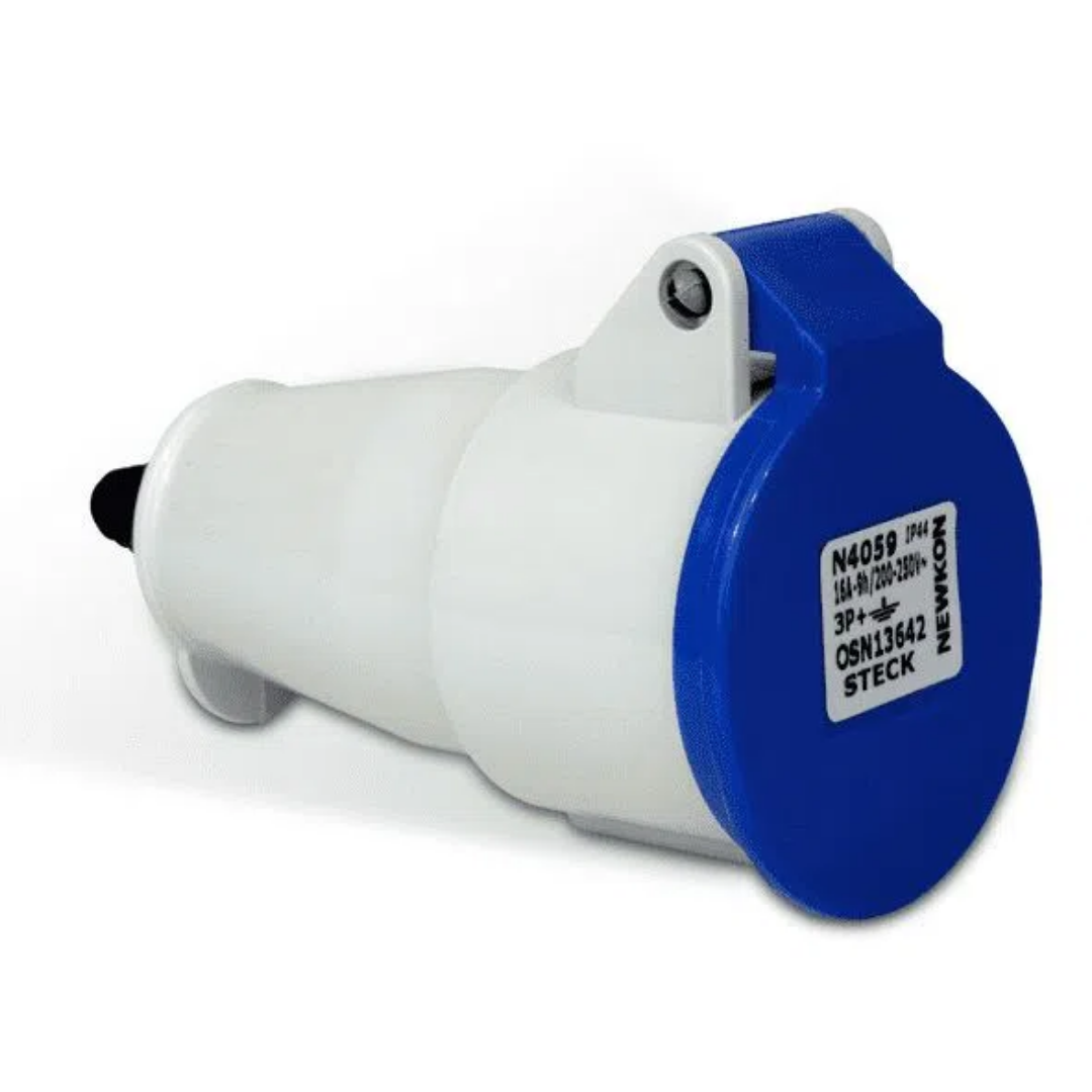 Tomada Acoplamento 3P+T 16A 200/250V Azul 9H N4059 Steck