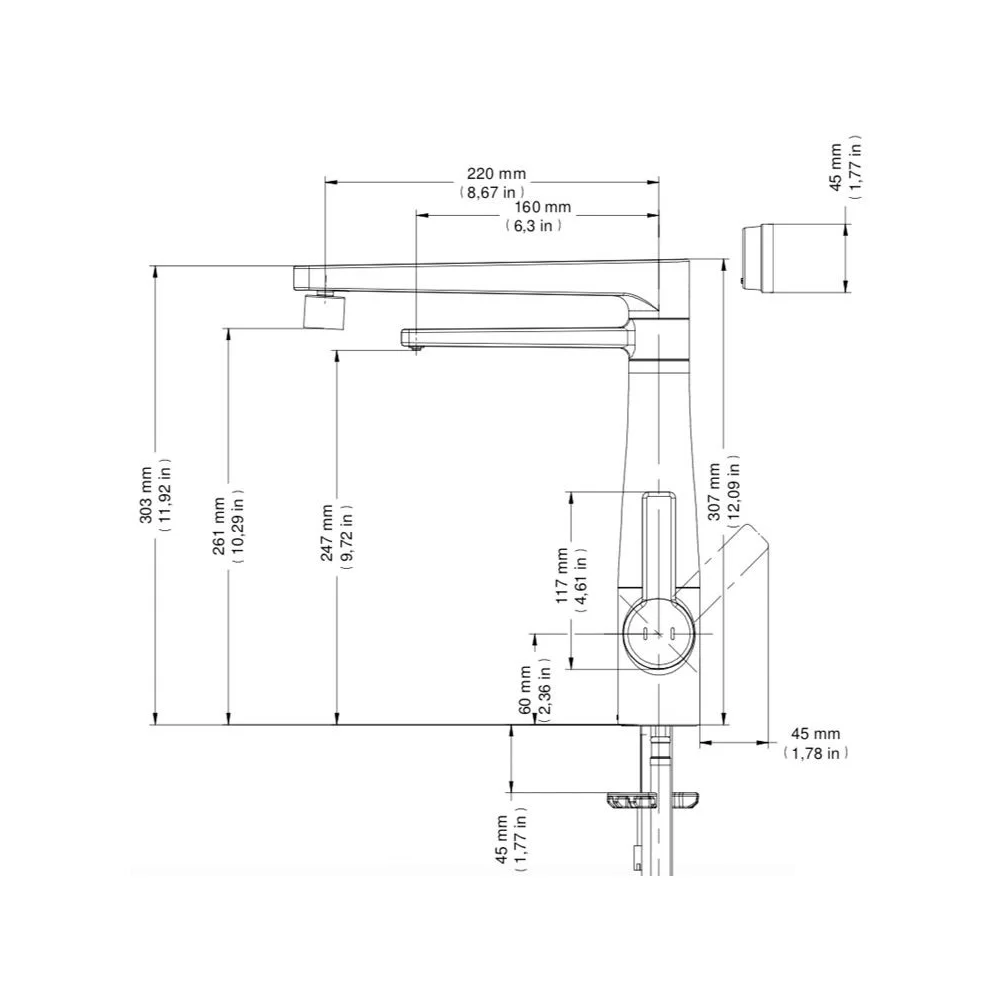 Misturador Monocomando para Cozinha com Purificador de Água Docol Vitalis