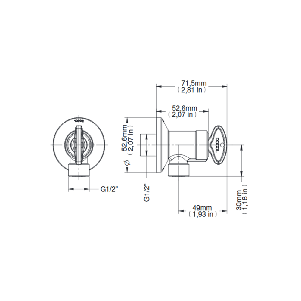Registro Regulador de Vazão Standard 1/2" 13030023 Docol
