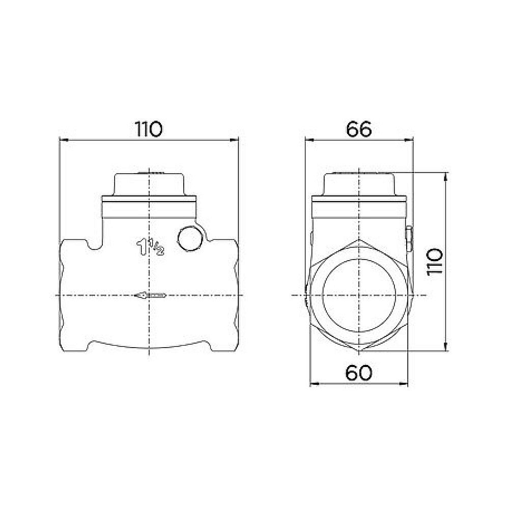 Válvula de Retenção Horizontal 1.1/2" 30201500 Docol