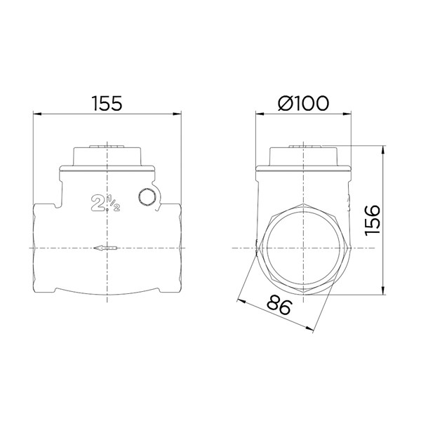 Válvula de Retenção Horizontal 2.1/2" 30202500 Docol