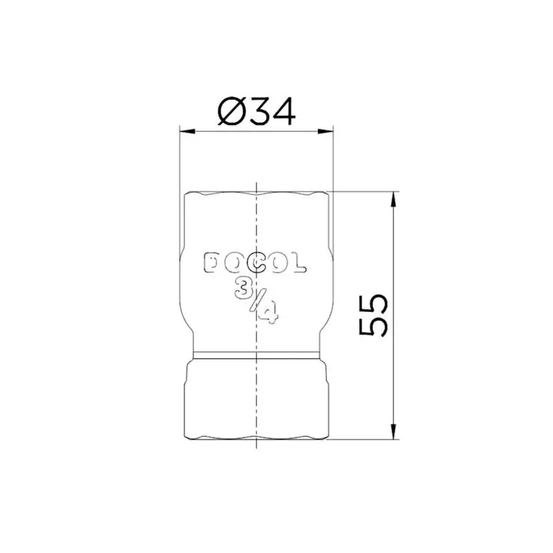 Válvula de Retenção Vertical 3/4" 30100600 Docol