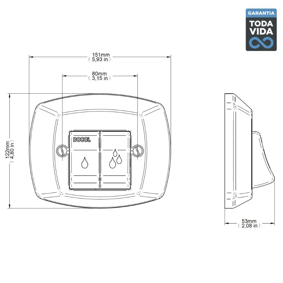 Válvula de Descarga 1.1/2" BP Com Acabamento 01021506 Docol