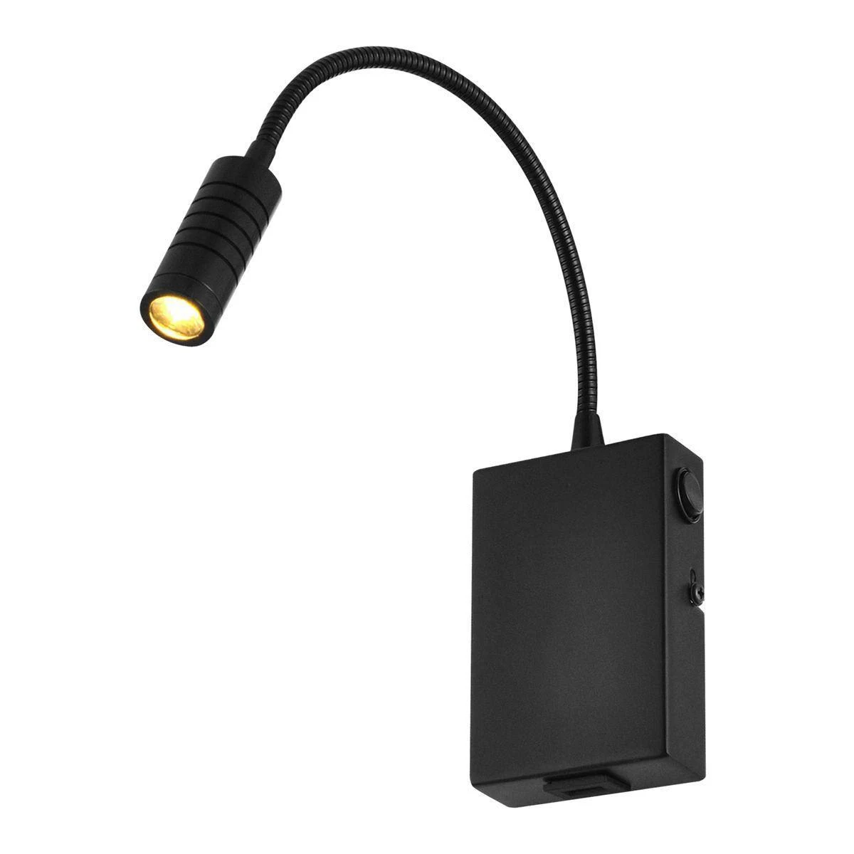 Arandela LED Lettura Flexível 2700K 3W Biv Preto Fosco Avant