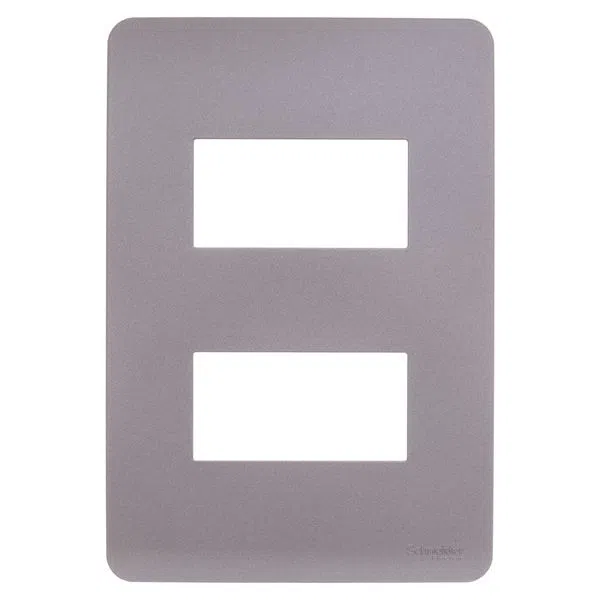 Placa 4X2 2 Postos Axis Grey S730121224 Orion Schneider