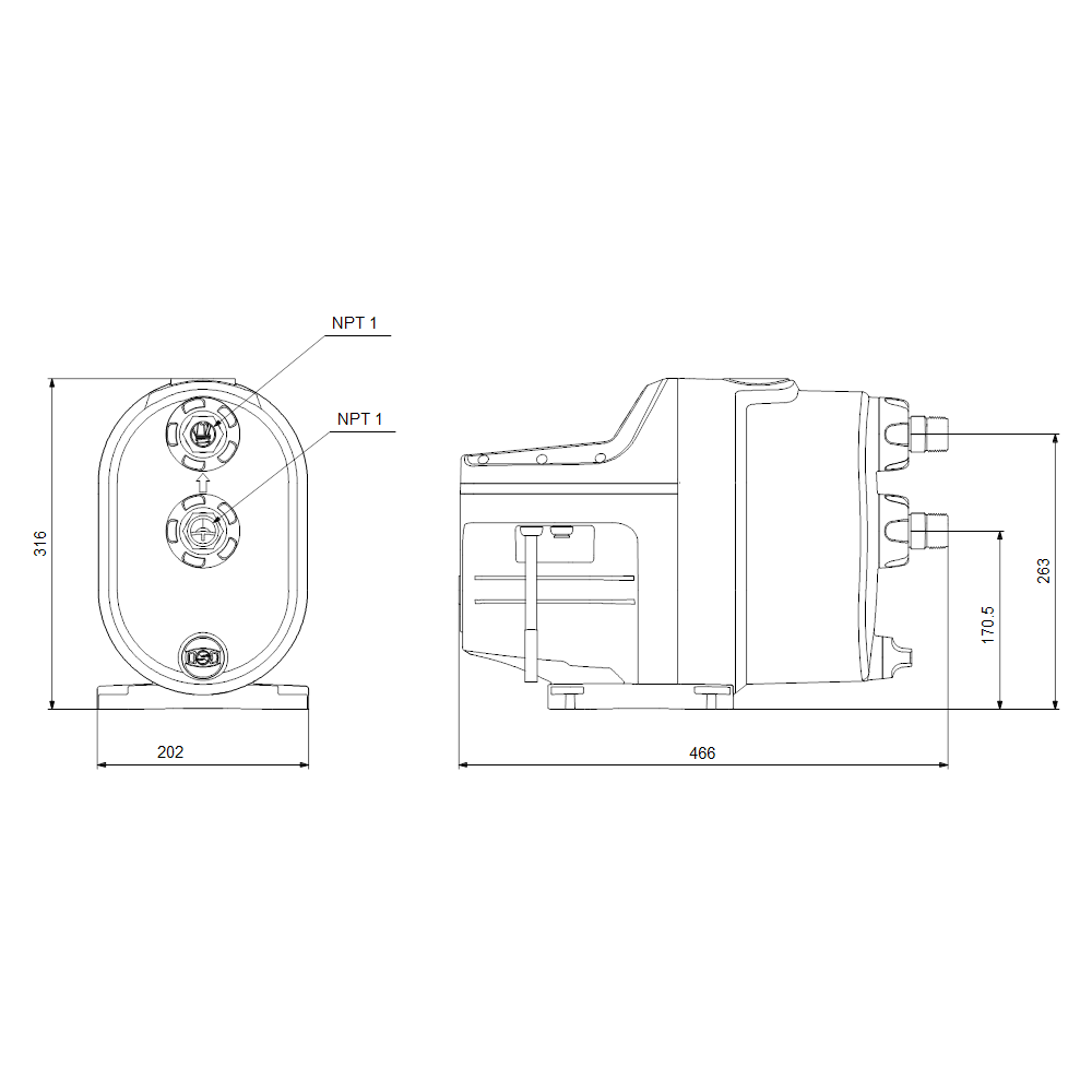 Bomba Pressurizador Scala1 3-25 0,35Kw - 0,47Cv Grundfos