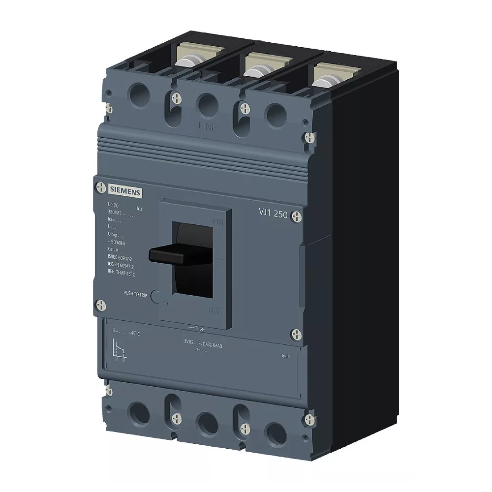 Disjuntor Caixa Moldada Tripolar 125A 10Ka 415V 3Vj10 Siemens
