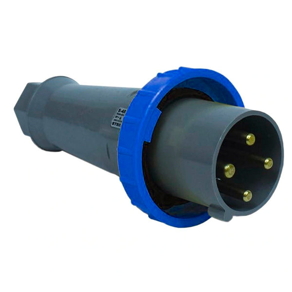 Plugue 3P+T 125A 200/250V 9H Azul - A4679 - STECK