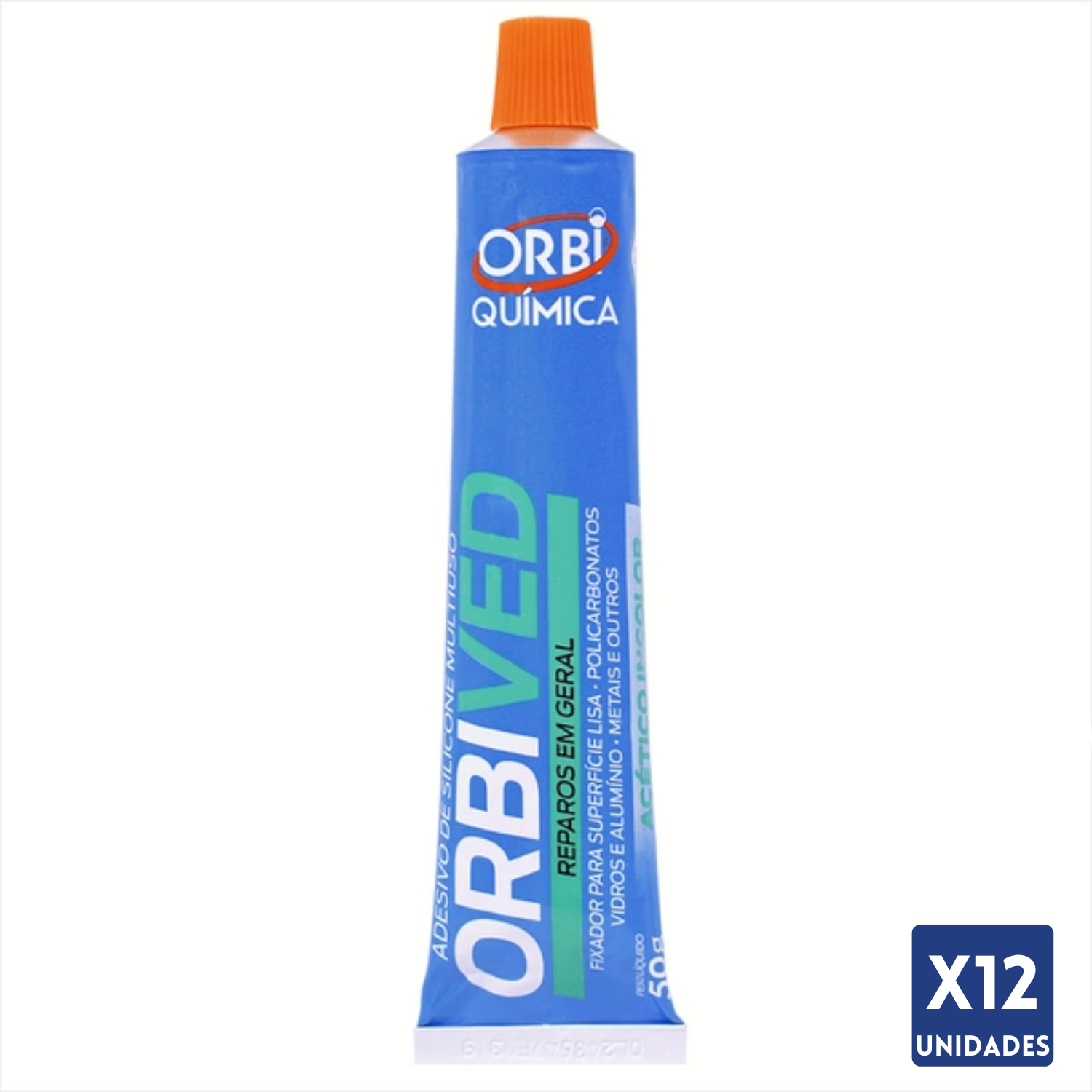 Kit 12 Silicone Incolor 50Gr Orbi