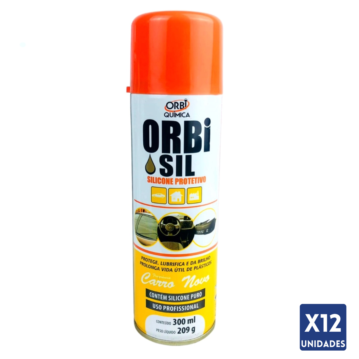 Kit 12 Silicone Spray 300Ml/209G Orbi