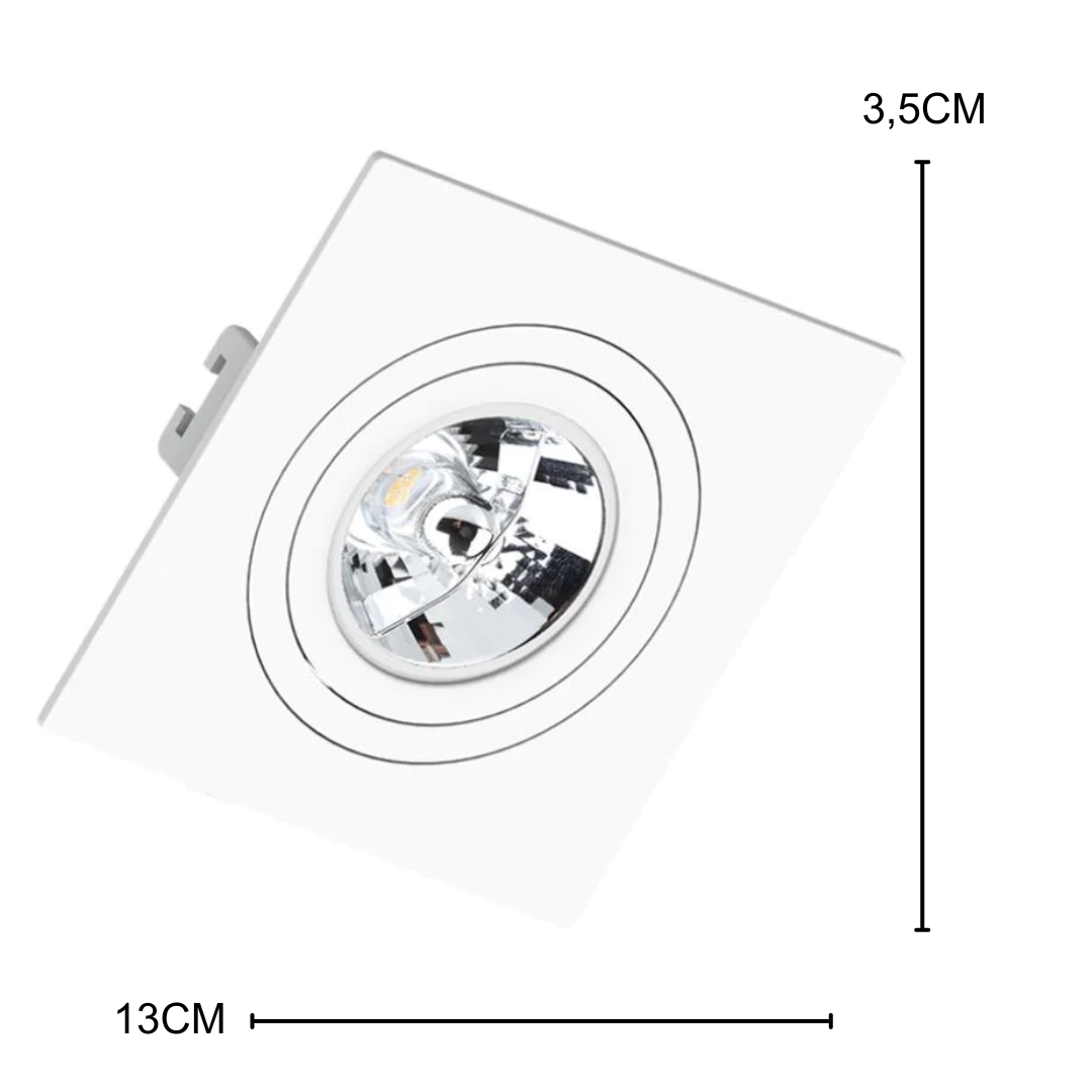 Spot Embutir Quadrado Br Ar70 Dim 4,2W 2700K Bivolt Ledvance