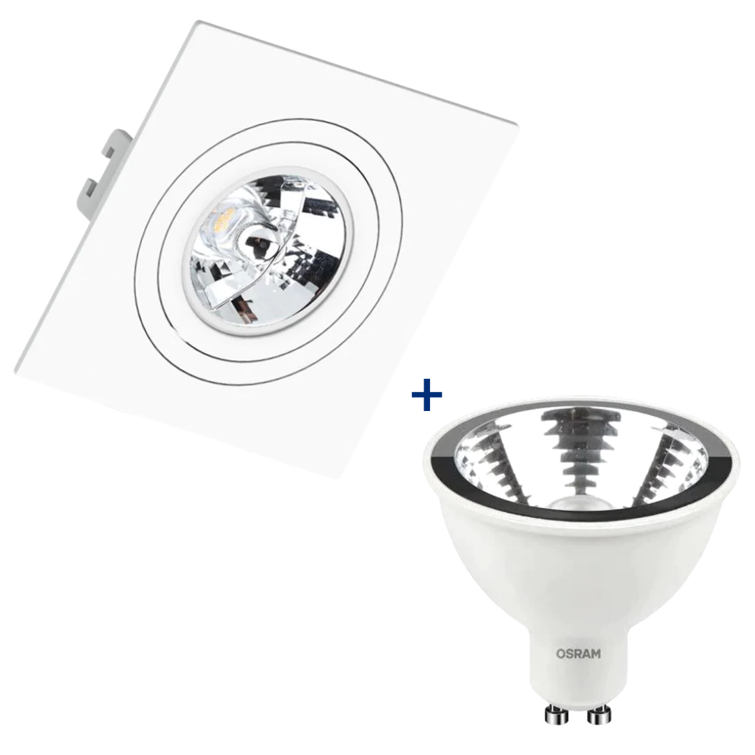 Spot Embutir Quadrado Br Ar70 Dim 4,8W 2700K Bivolt Ledvance