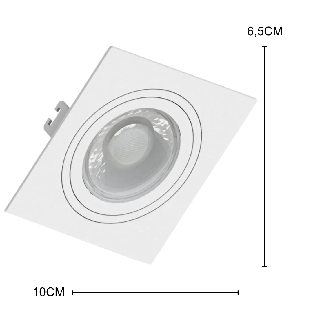 Spot Embutir Quadrado Br Dicroica 6,5w Gu10 2700K Ledvance