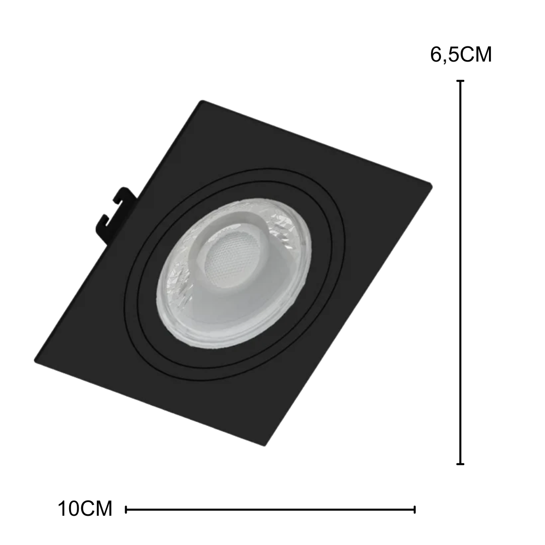 Spot Embutir Quadrado Pt Dicroica 6,5w 2700K Biv Ledvance