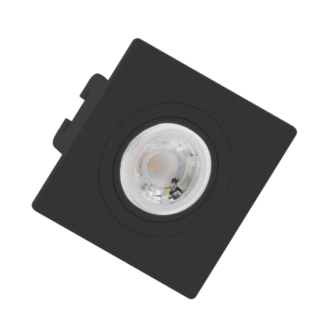 Spot Led Quadrado Embutir Preto Par11 3W 300Lm Bivolt Osram