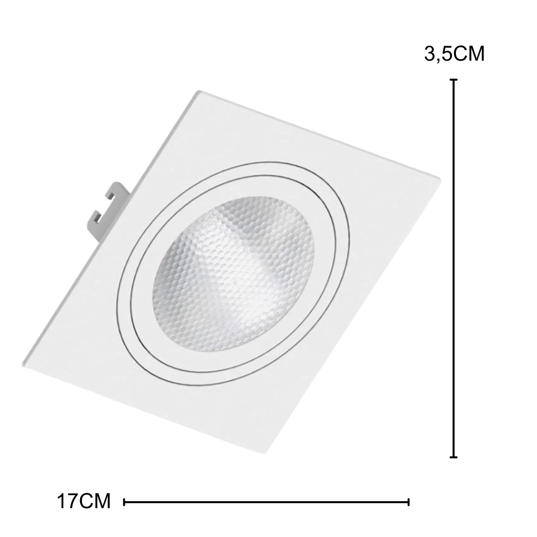 Spot Led Quadrado Branco Par30 9,5W 900Lm Ip65 Bivolt Osram