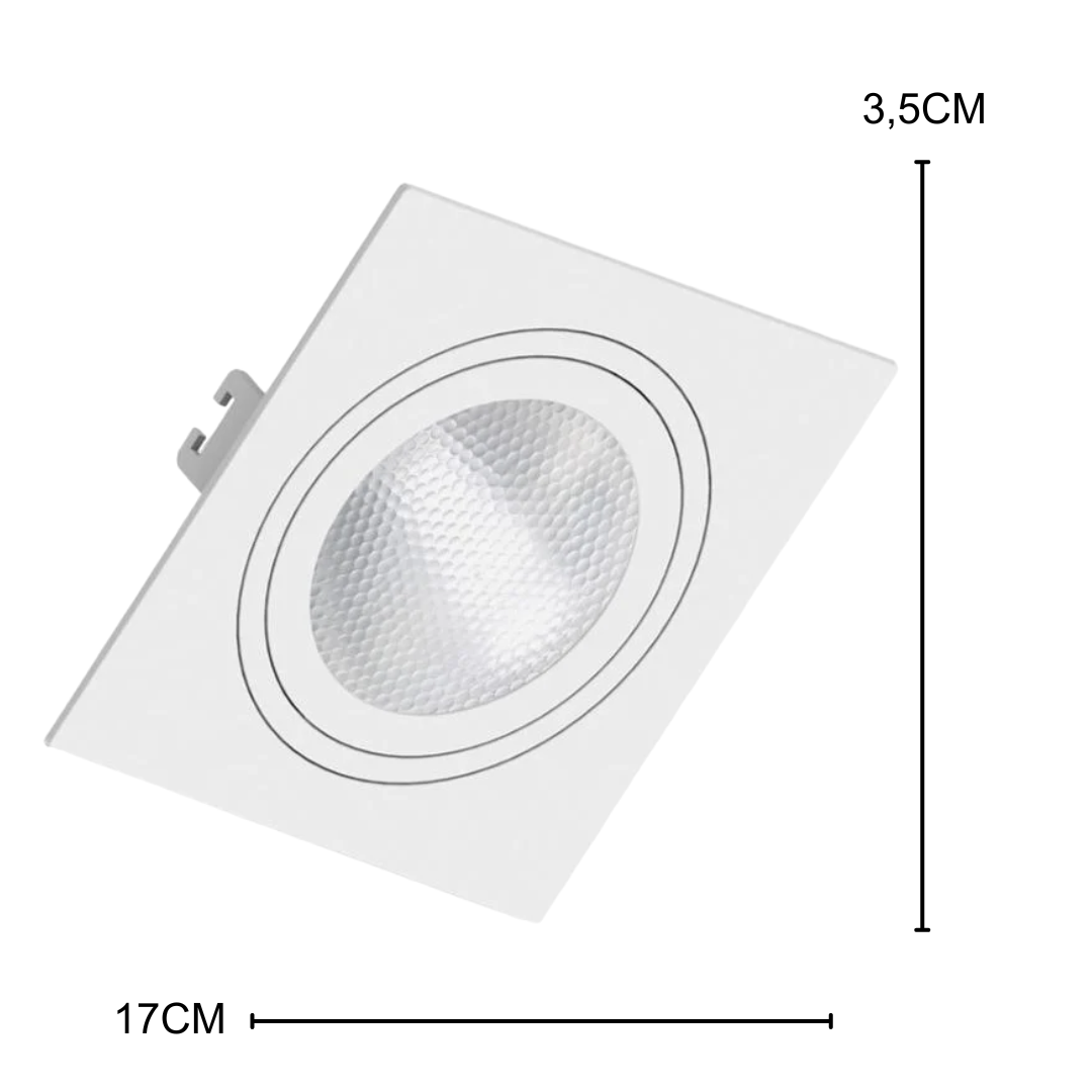 Spot Led Quadrado Branco Par30 Hci 28W 3000K 3000Lm 30° Osram