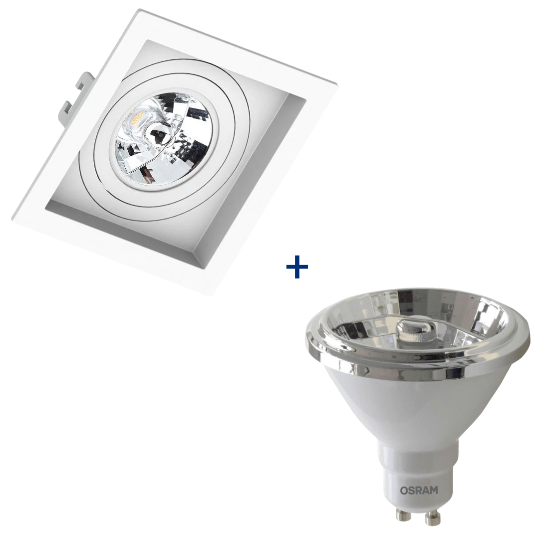 Spot Embutir Recuado Br Ar70 Dim 4,2W 2700K Bivolt Ledvance