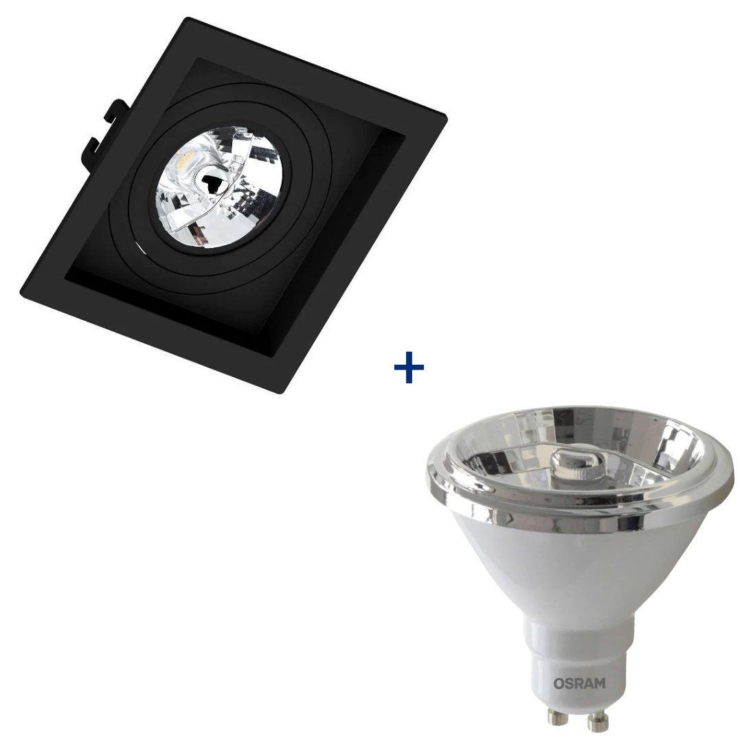 Spot Embutir Recuado Pt Ar70 Dim 4,2W 2700K Bivolt Ledvance