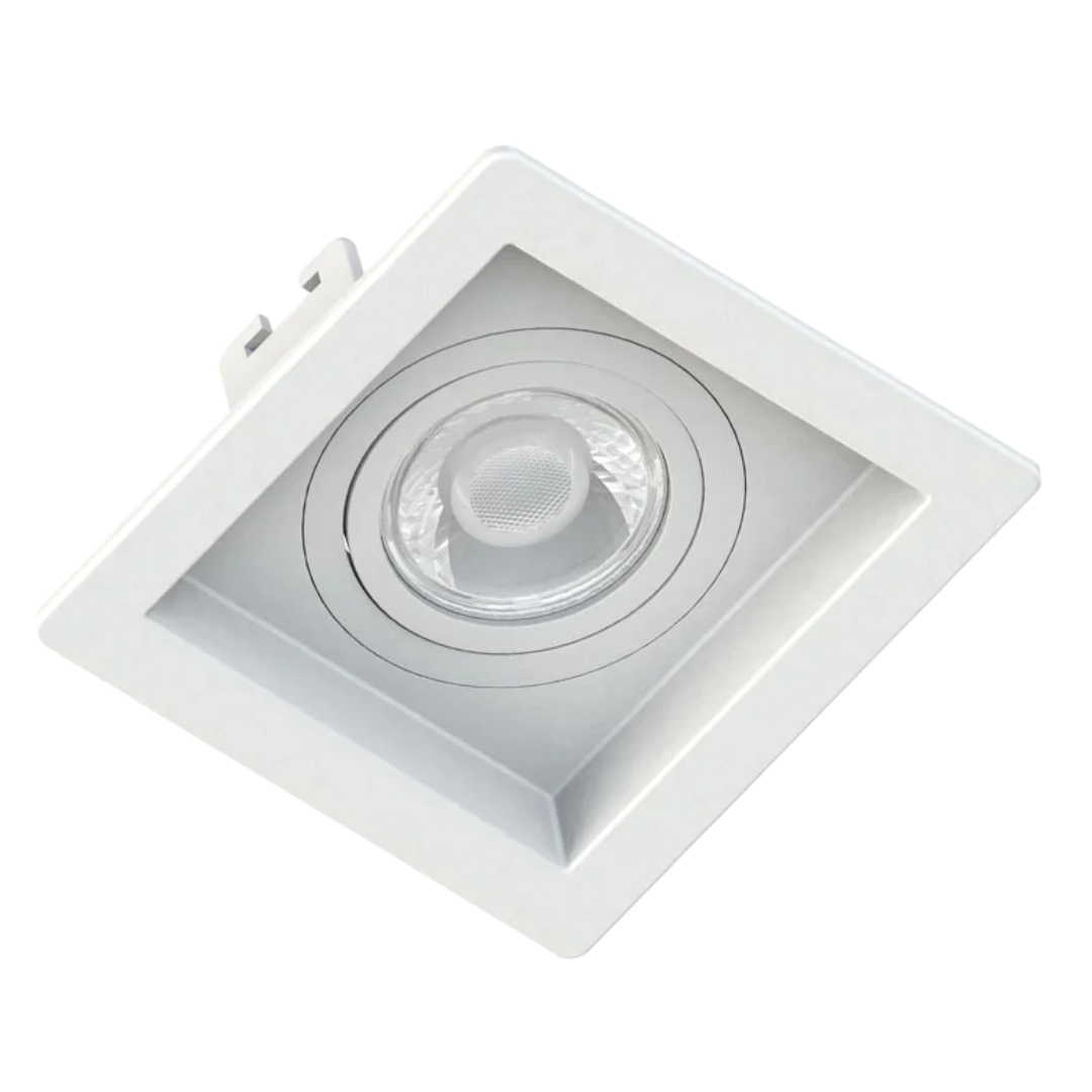 Spot Led Quadrado Embutir Recuado Branco Par11 3W 300Lm Osram