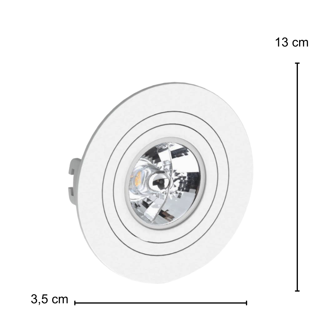 Spot Embutir Redondo Br Ar70 12 4,8W 2700K Bivolt Ledvance