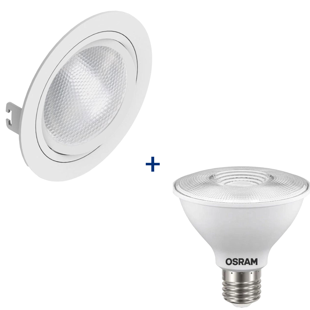 Spot Led Redondo Branco Par30 9,5W 900Lm Ip20 Bivolt Osram