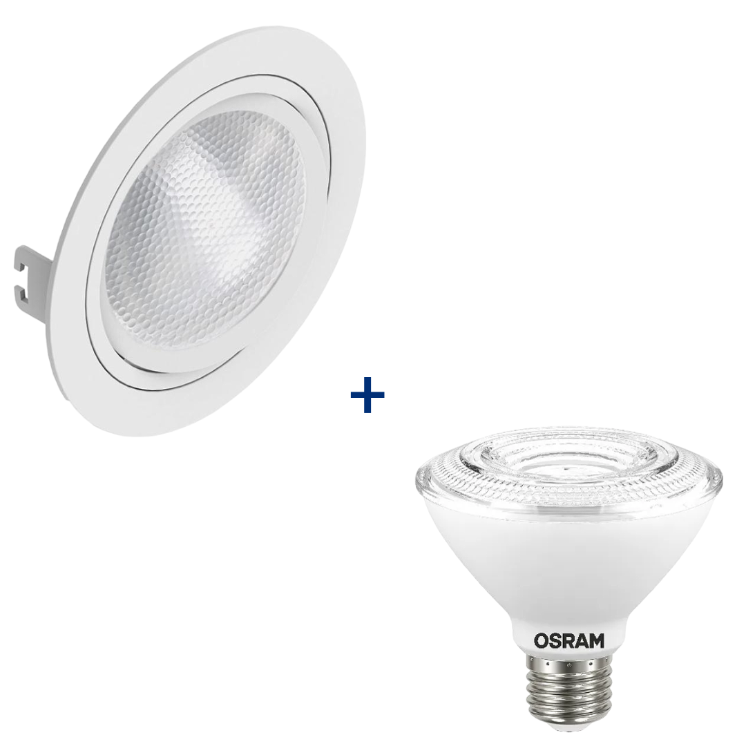 Spot Led Redondo Branco Par30 9,5W 900Lm Ip65 E27 Osram