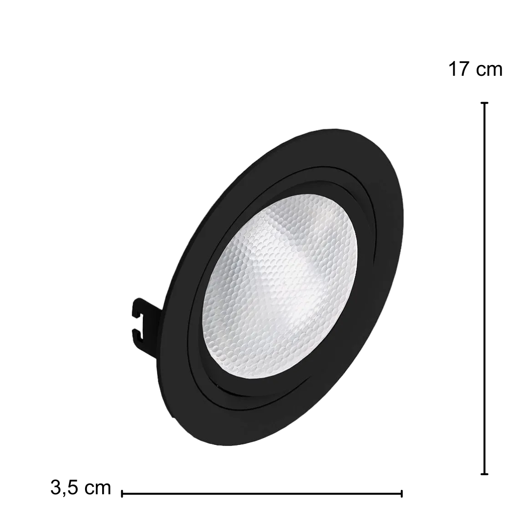 Spot Led Redondo Preto Par30 9,5W 2700K 900Lm Ip20 E27 Osram