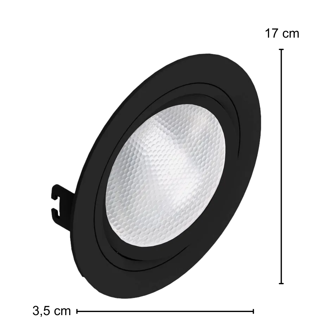 Spot Led Redondo Preto Par30 Hci 28W 3000K 3000Lm 15° Osram