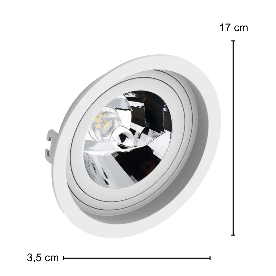 Spot Embutir Redondo Br Ar111 Dim 11W 2700K Bivolt Ledvance