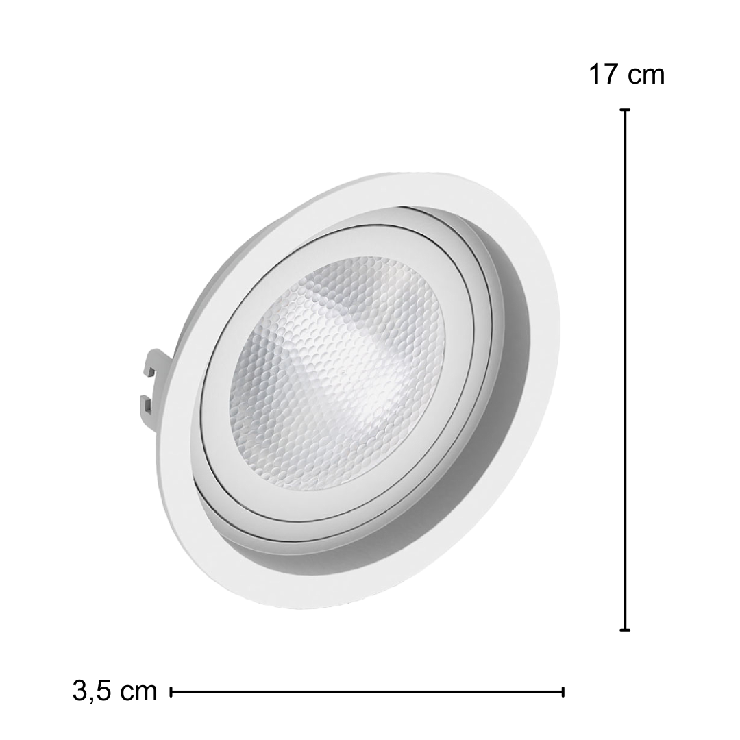 Spot Led Redondo Recuado Branco Par30 9,5W 900Lm Ip20 Osram