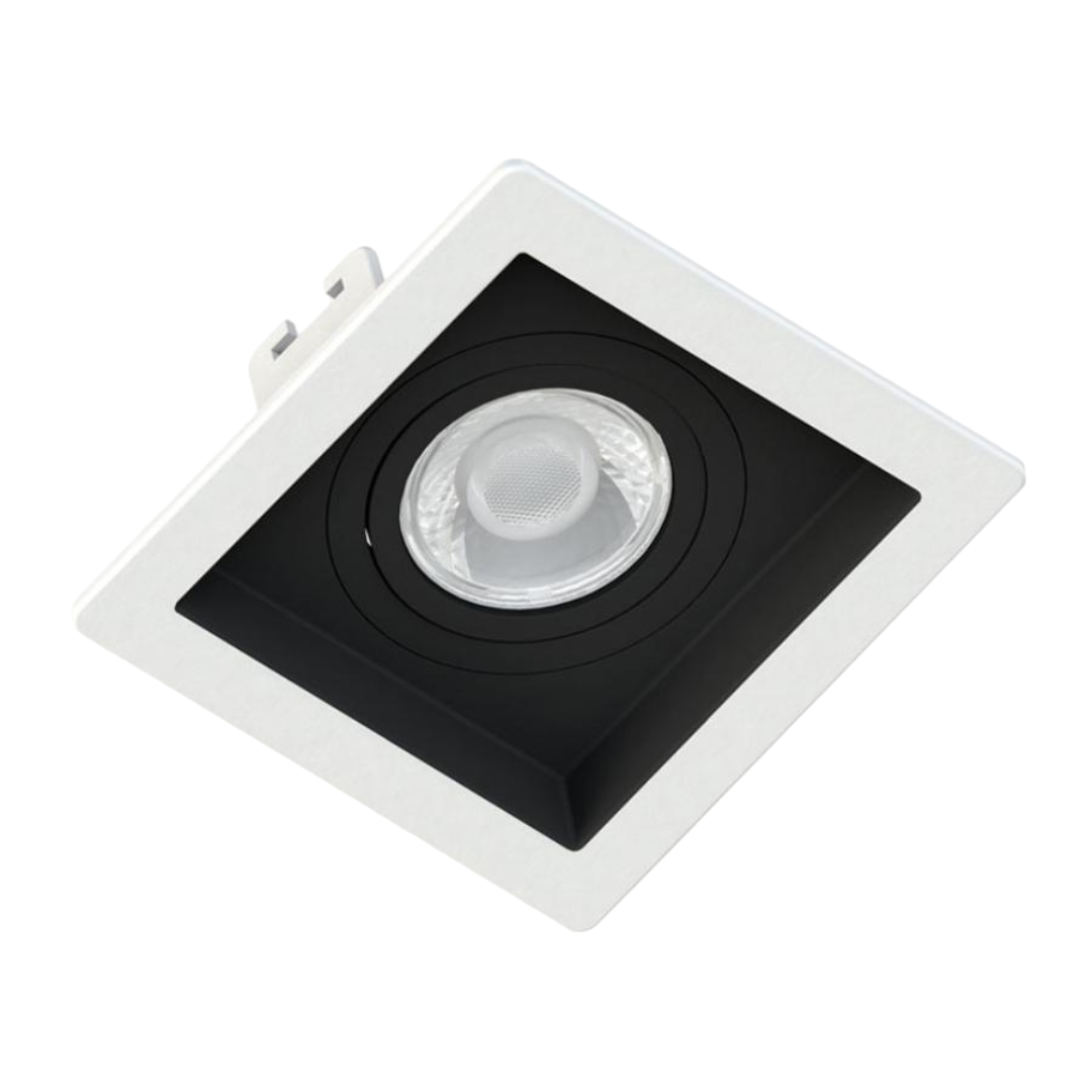Spot Quadrado Embutir Br/Pt Dicroica 6,5W 2700K Biv Ledvance