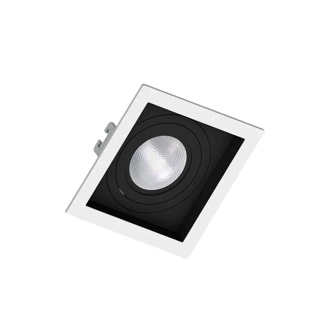 Spot Quadrado Embutir Recuado Br/Pt Par20 Dim 5,5W 525Lm Osram