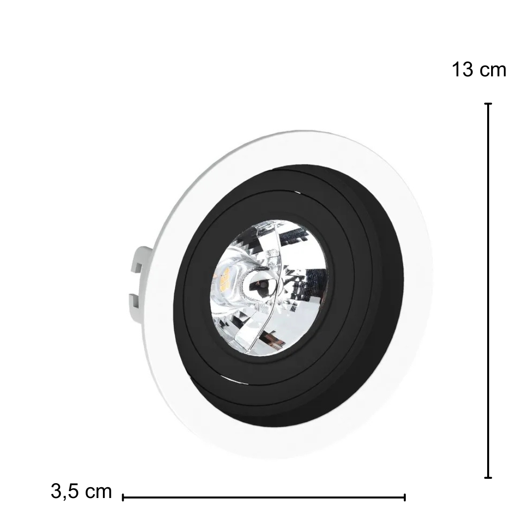 Spot Embutir Redondo Br/Pt Ar70 Dim 4,8W 2700K Biv Ledvance