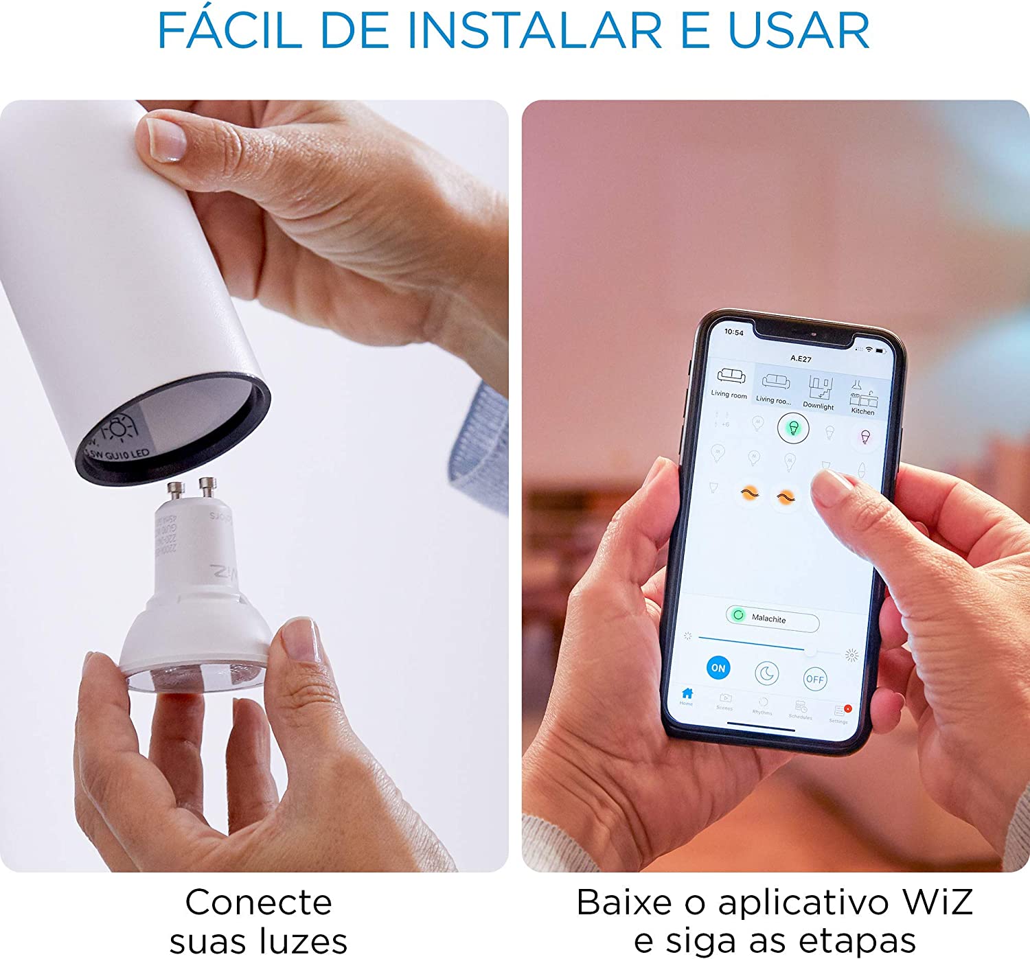 Lâmpada Inteligente Led Wifi Rgb Dicroica GU10 110V WiZ