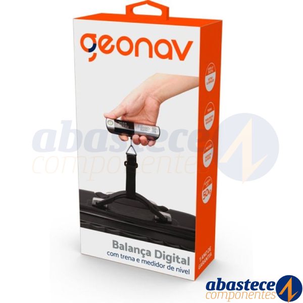 Balança Digital Portátil com Trena 50Kg Geonav