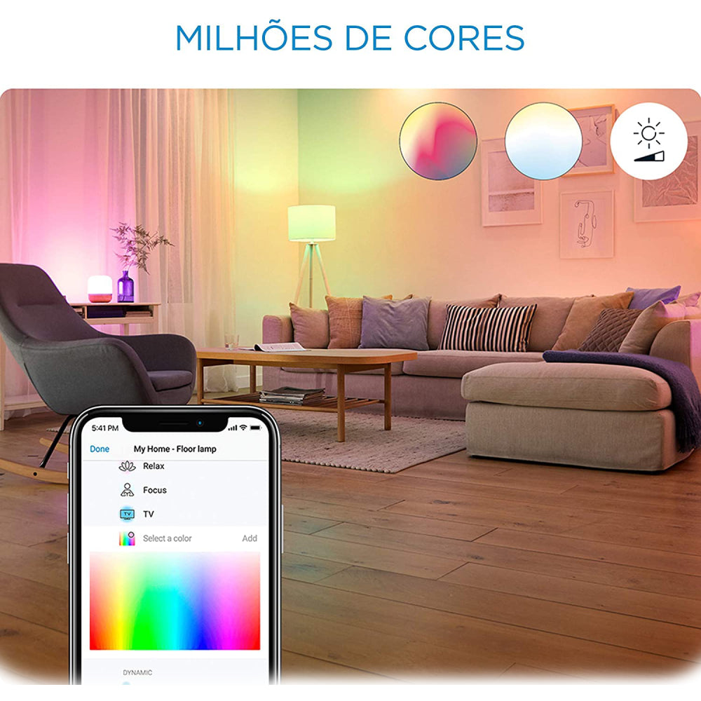 Painel Smart Embutir Inteligente 19cm Led Wifi Rgb 110V WiZ
