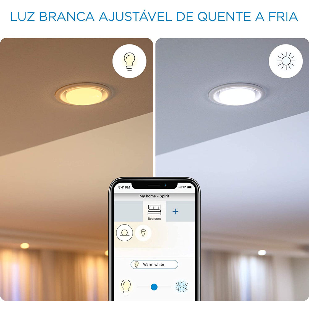 Painel Smart Embutir Inteligente 19cm Led Wifi Rgb 110V WiZ
