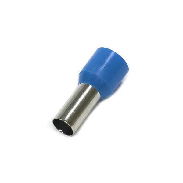 Terminal Pino Tubular Pré-Isolado Azul 16mm 20 pçs